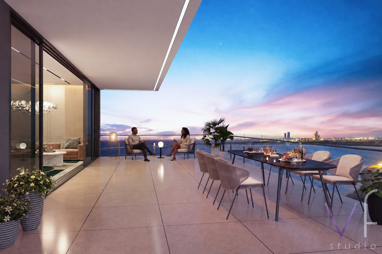 Rooftop lounge